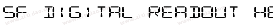 SF Digital Readout Heavy Oblique字体转换